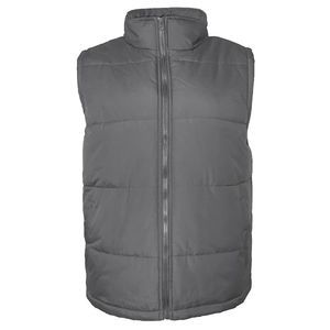 Mens Zip Vest Jacket Warm Lining Water Resistant Fall Sleeveless HK94037M Grey